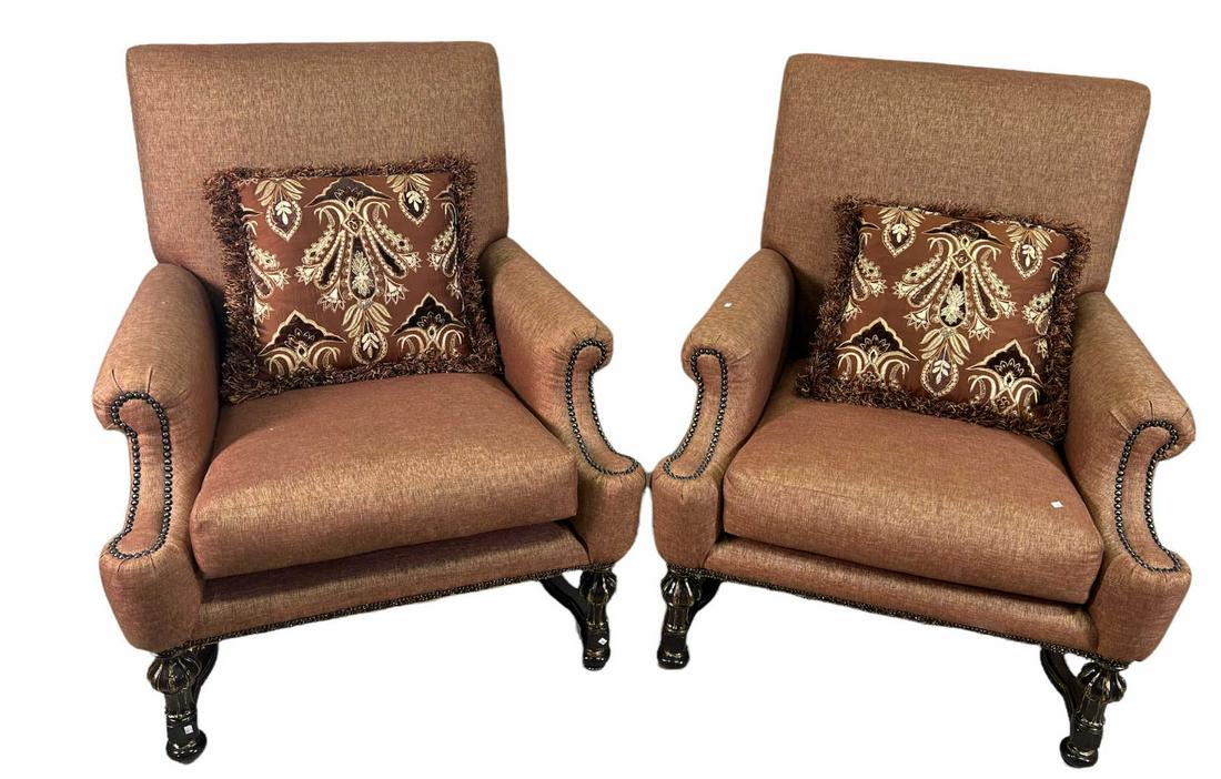 PAIR OF MARGE CARSON CLUB CHAIRS (1 of 4)