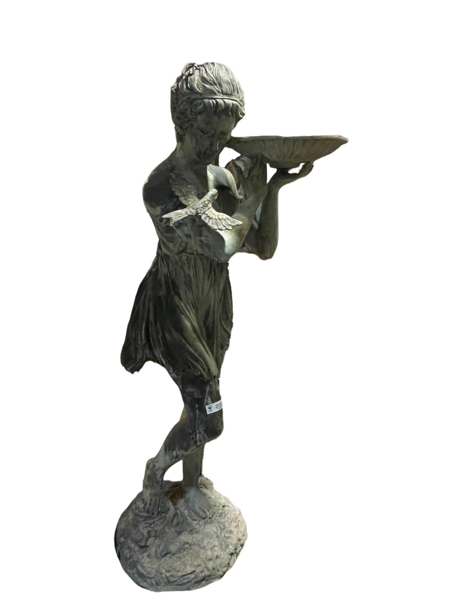 20th CENTURY BRONZE FIGURE OF YOUNG WOMAN (1 of 4)