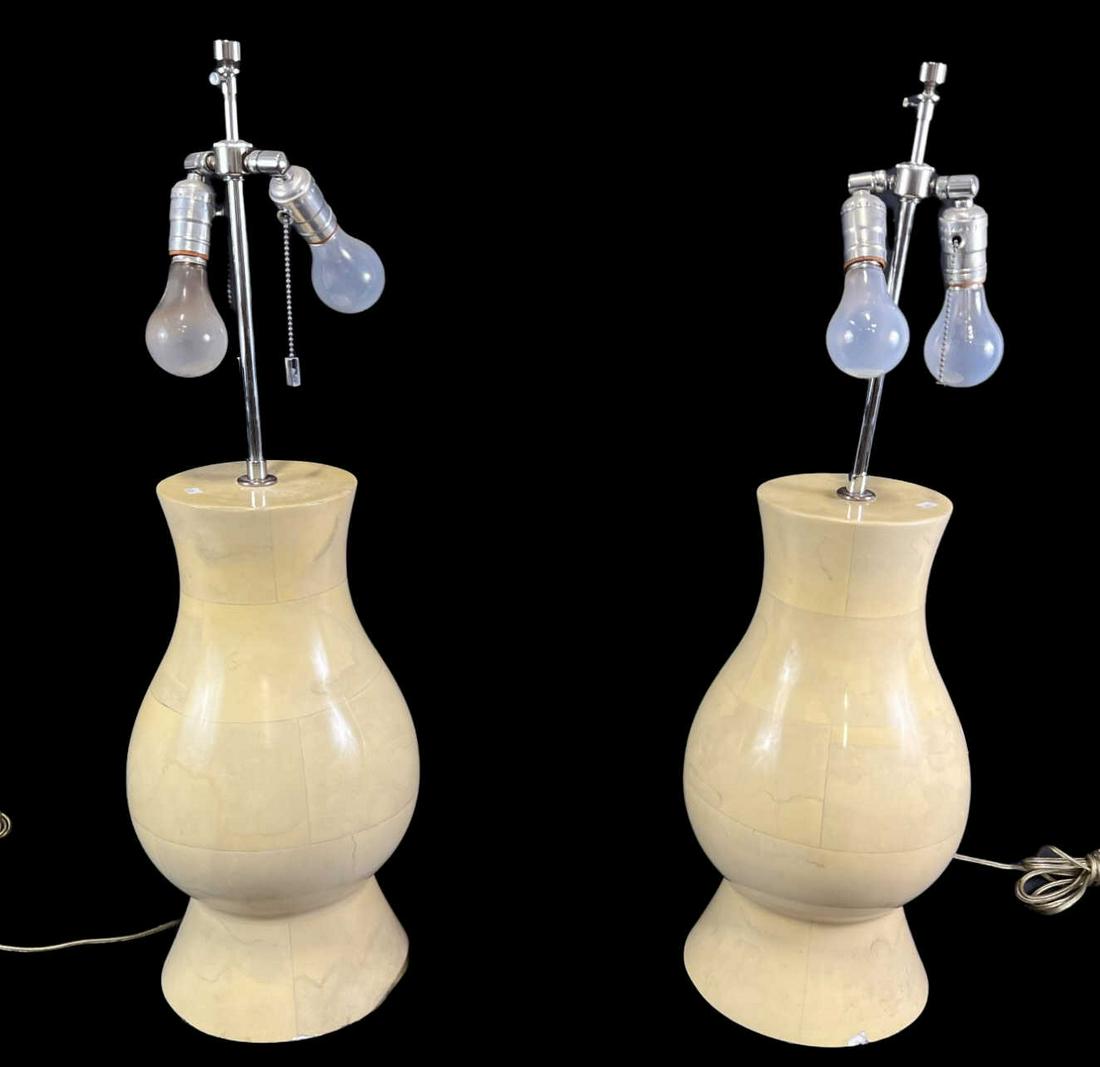 PAIR OF MID-CENTURY STYLE LAMPS (1 of 3)