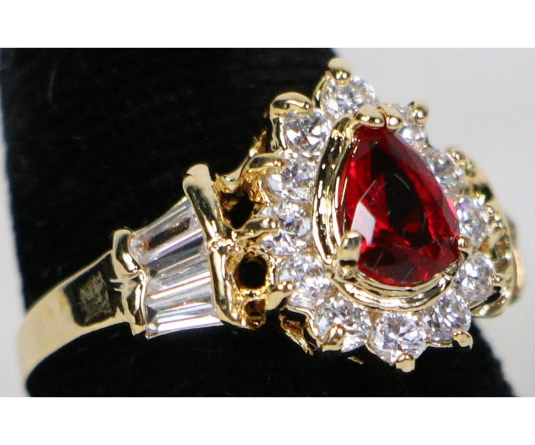 PEAR CUT RUBY DINNER RING (1 of 2)