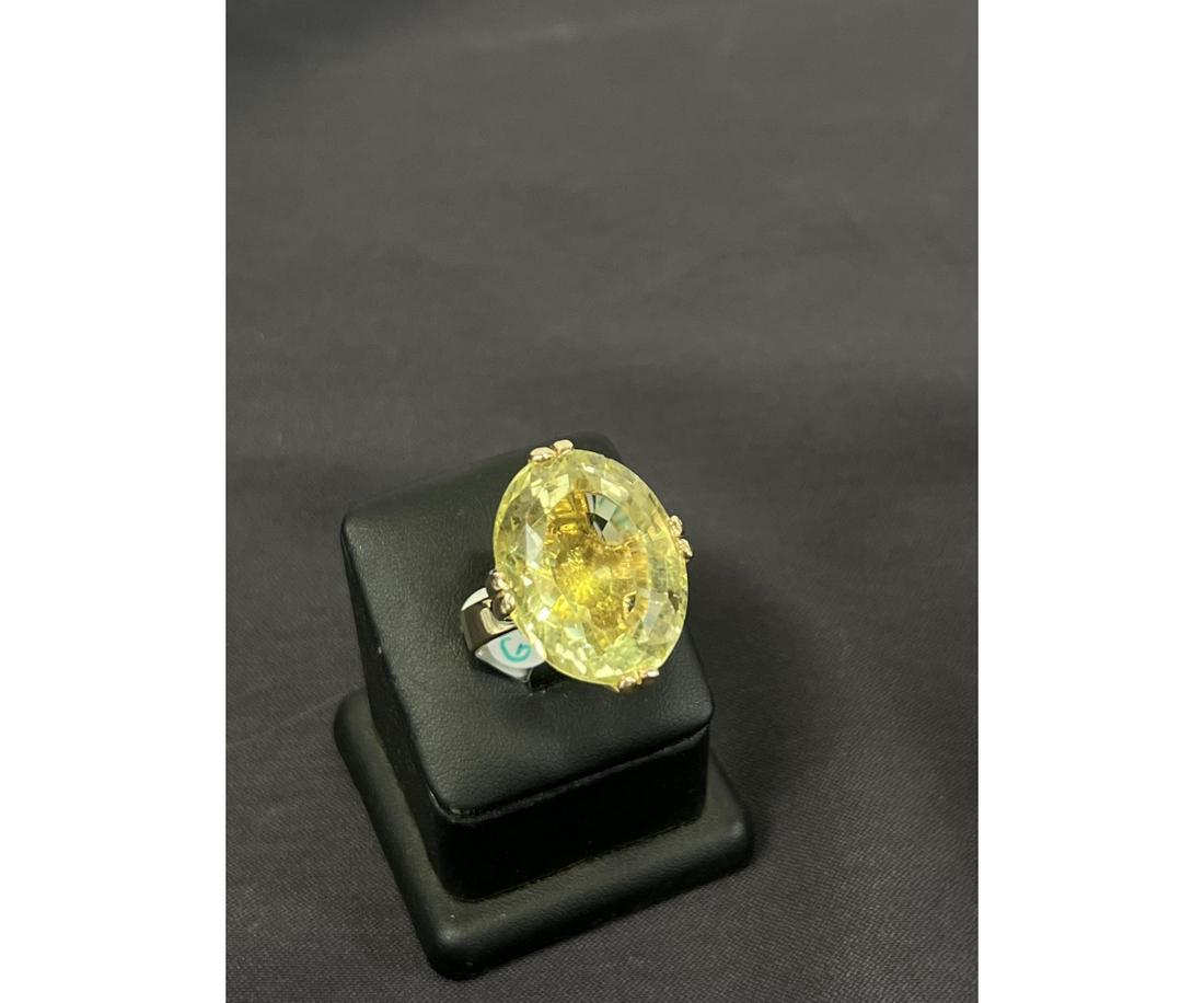 14kt. YELLOW-GOLD 40.35ct OVAL CITRINE RING (1 of 2)