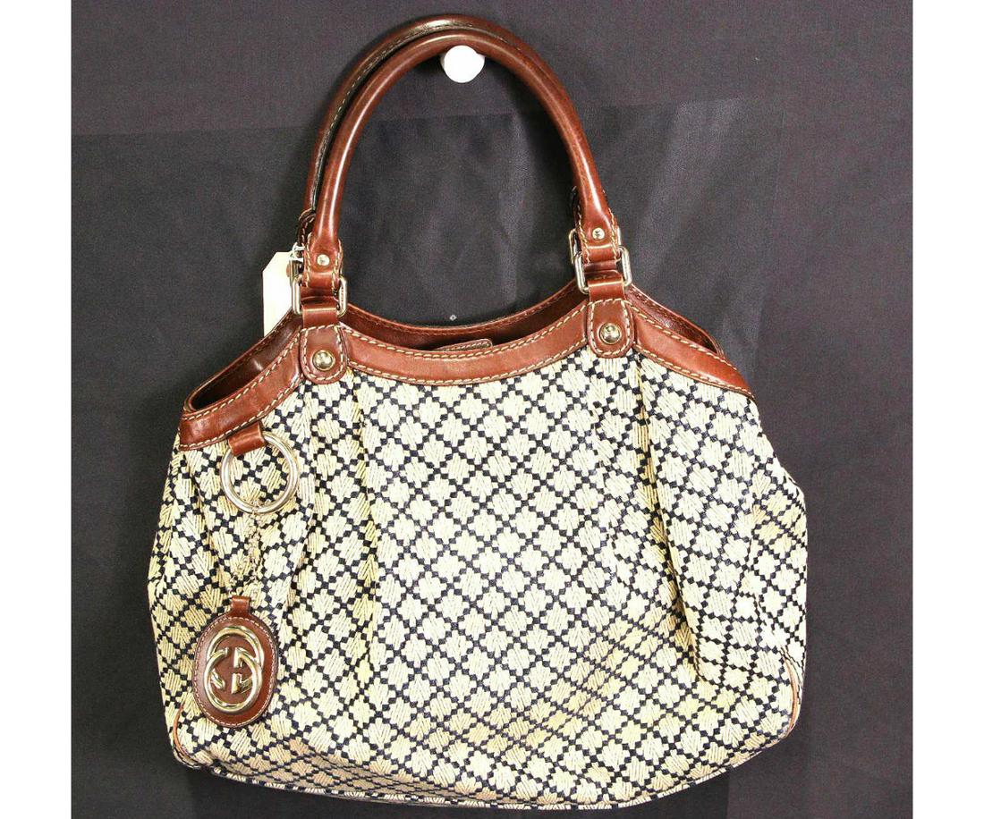 Gucci Beige/Brown Sukey Shoulder Bag (1 of 3)