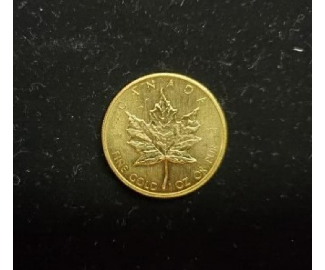 1 OZ. CANADIAN MAPLE LEAF .9999 GOLD COIN (1 of 2)