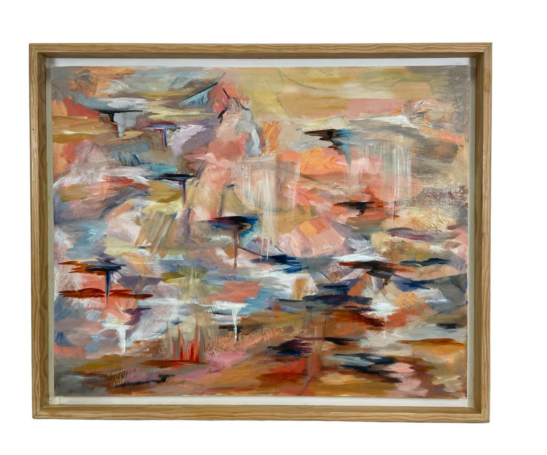 ROBERT WEIR ABSTRACT ACRYLIC ON CANVAS (1 of 2)