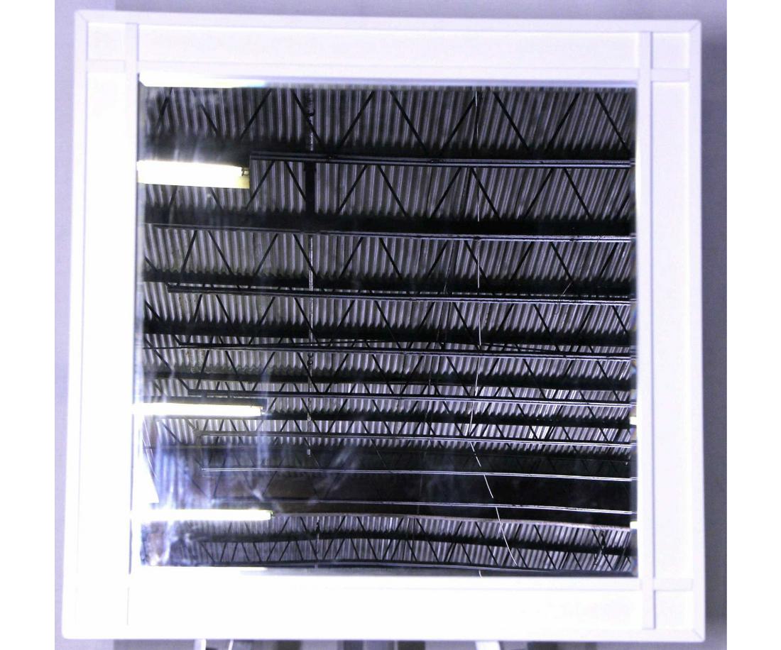 PAINTED WOOD FRAMED MIRROR (1 of 3)