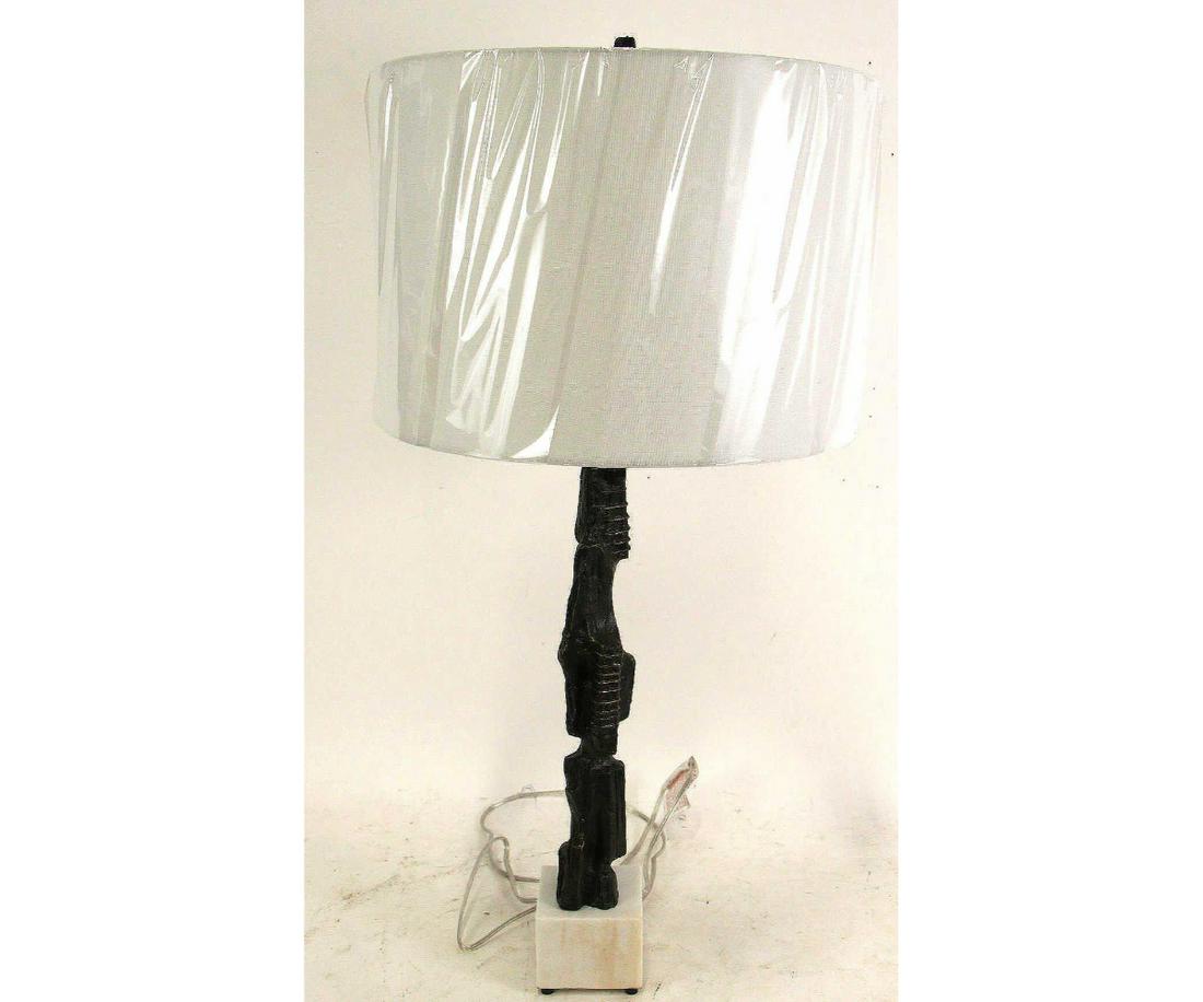 BRUTALIST STYLE FIGURAL METAL LAMP (1 of 3)