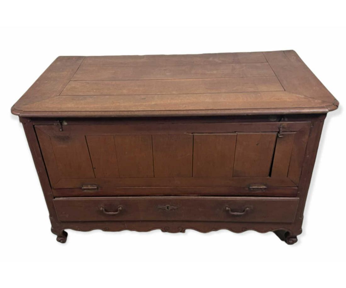 ANTIQUE CHEST: ANTIQUE CHEST. Height: 61 in. by Width: 33 in. by Depth: 36 in.