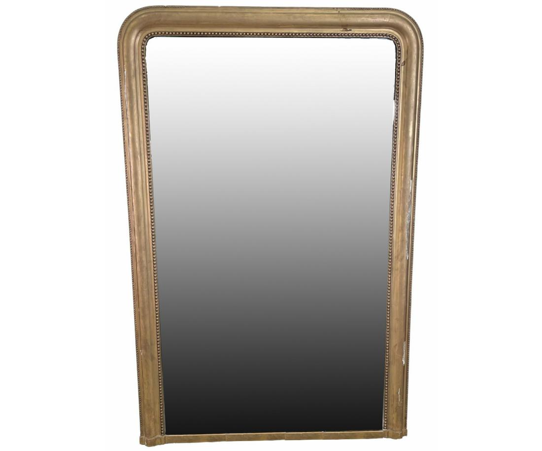 ANTIQUE CARVED & GILT FRAMED MIRROR (1 of 3)