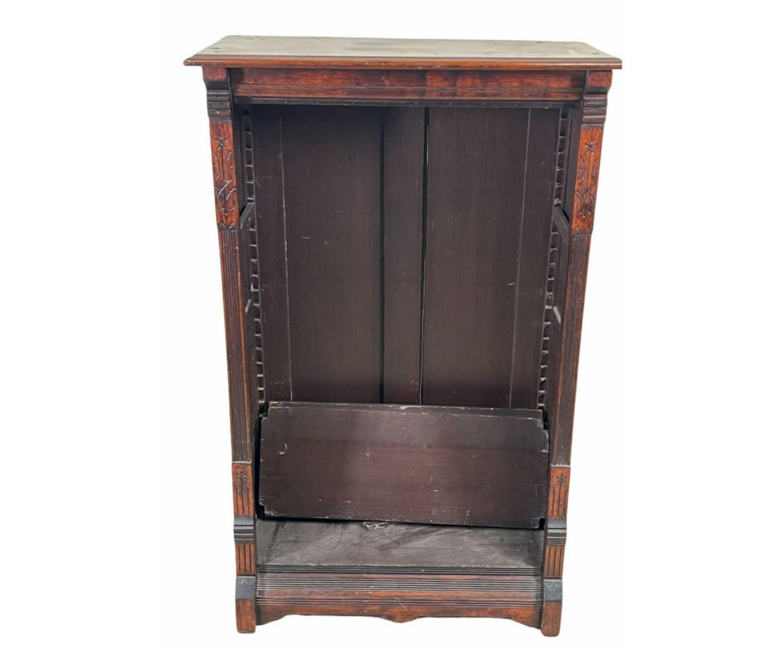 19th CENTURY MAHOGANY BOOKSHELVES: 19th CENTURY MAHOGANY BOOKSHELVES. Height: 48 in. by Width: 30 in. by Depth: 15 in.