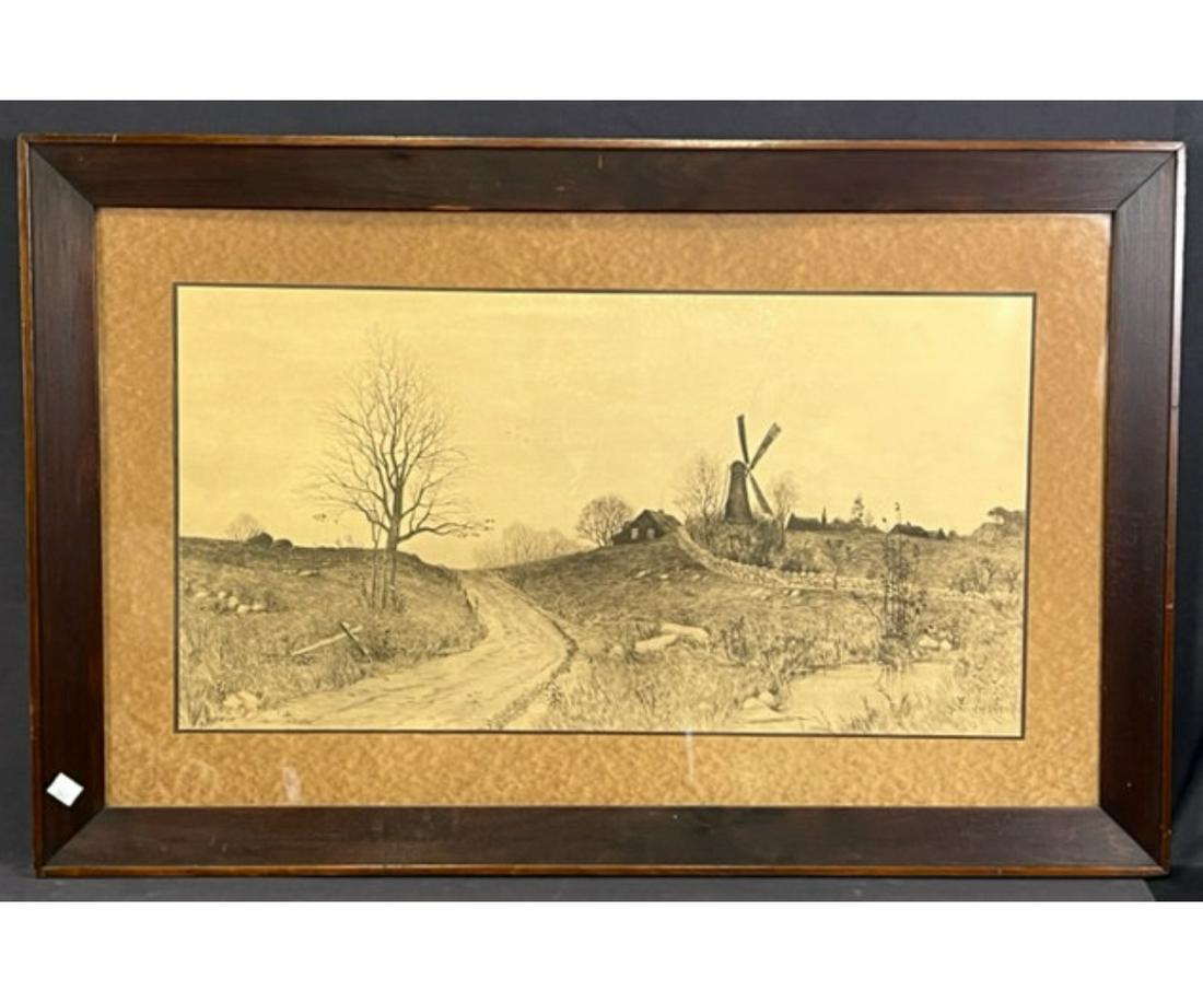 19th C. GEORGE W. BOHDE "OLD DIRT ROAD" ENGRAVING (1 of 3)