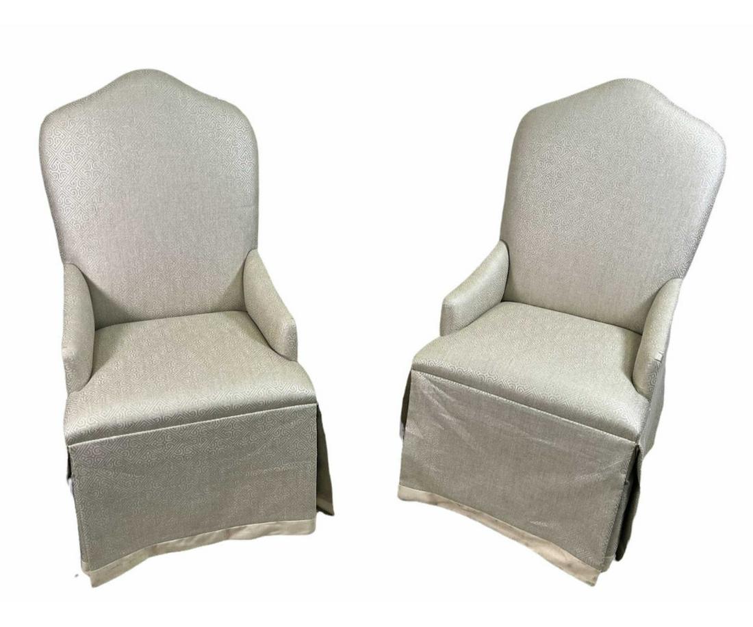 PAIR OF CUSTOM UPHOLSTERED ARMCHAIRS (1 of 2)
