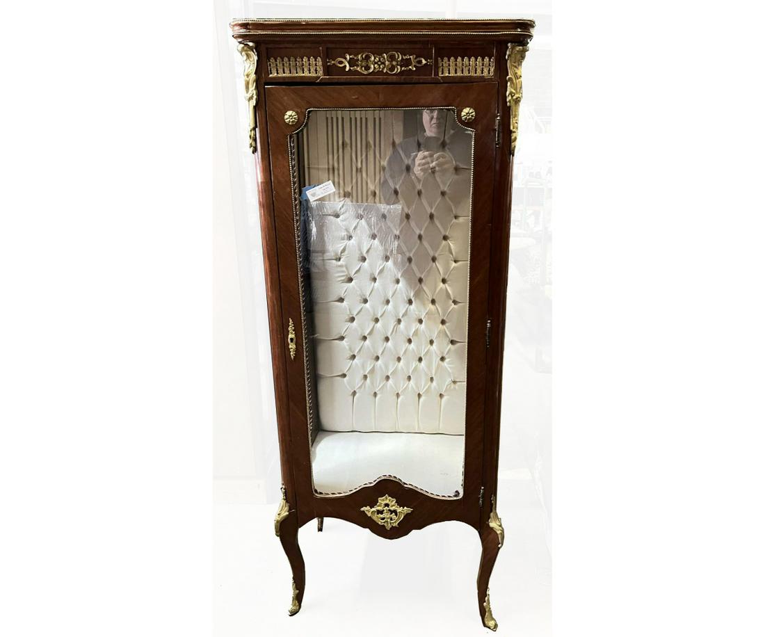 FRENCH DISPLAY CABINET WITH GILT BRONZE MOUNTS (1 of 3)