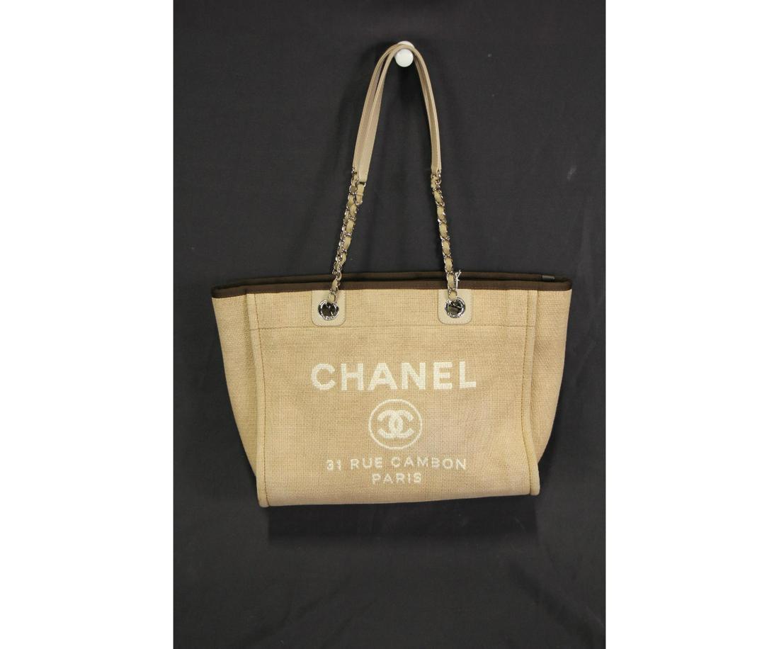 Chanel Beige Deauville Bag (1 of 3)