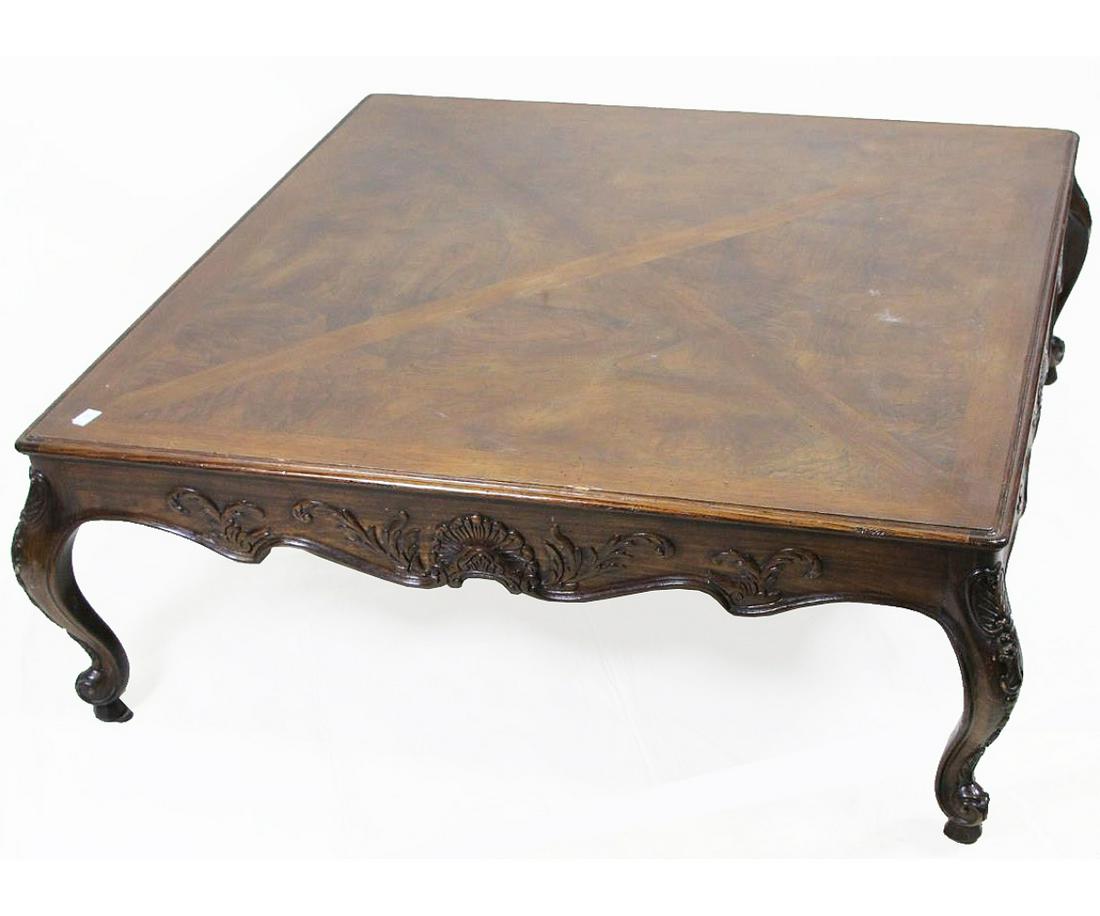 SQUARE MAHOGANY COFFEE TABLE (1 of 4)