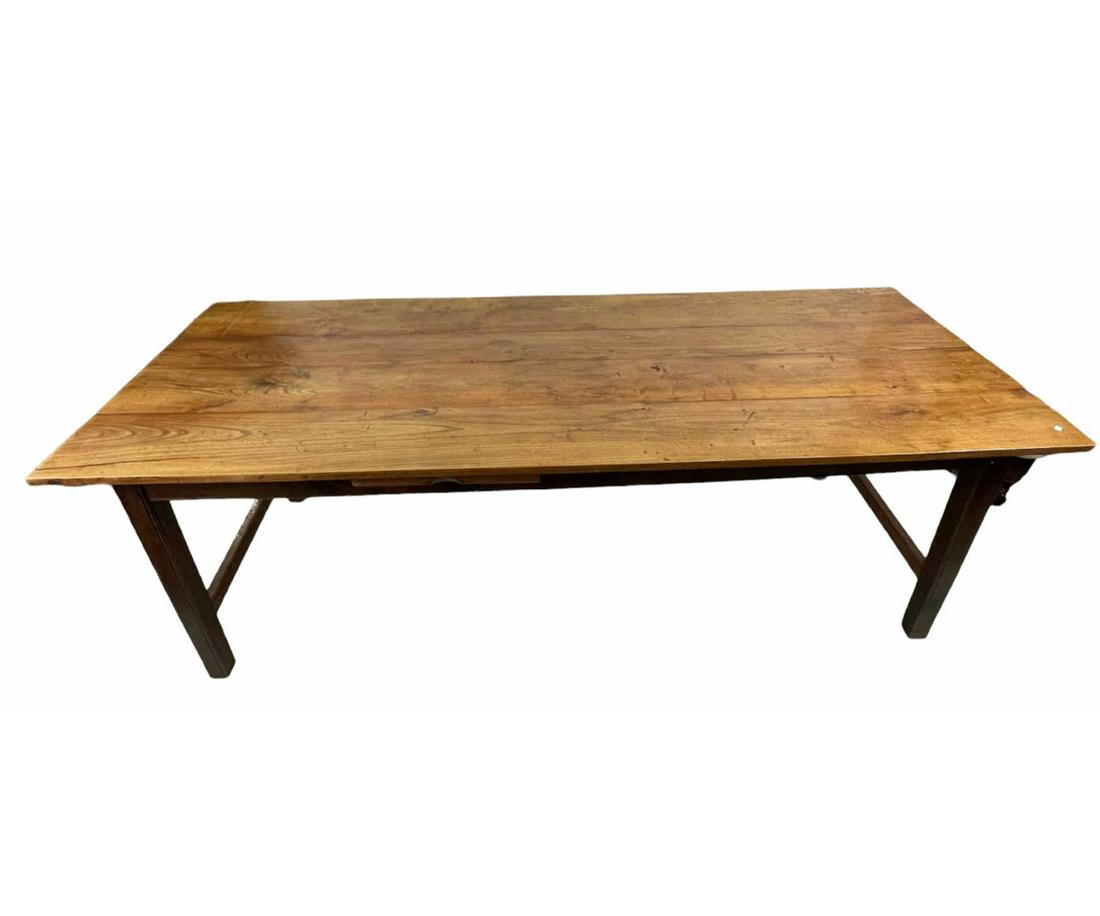 ANTIQUE ENGLISH CHESTNUT & OAK FARM TABLE (1 of 3)