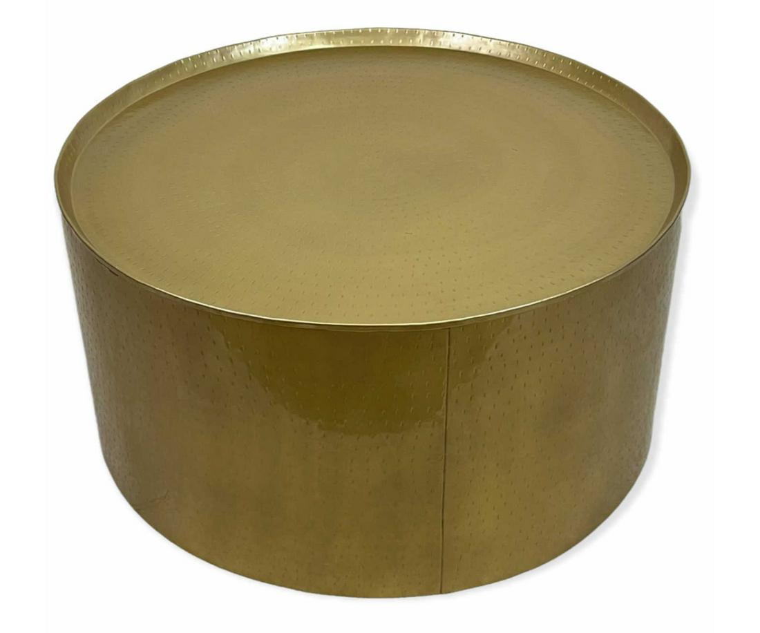 ROUND BRASS COFFEE TABLE (1 of 2)