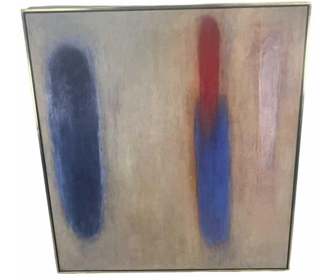 TONY MAGAR "TRIB" OIL ON CANVAS PAINTING: TONY MAGAR "TRIB" OIL ON CANVAS PAINTING. Height: 65 in. by Width: 62 in.