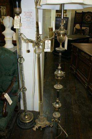 Set of three floor lamps: Set of three floor lamps. Buyer's Responsibility: All items must be paid the day of purchase and removed from the premises no later than 5 p.m. Monday, June 27. Or items may be picked up Saturday, Jul