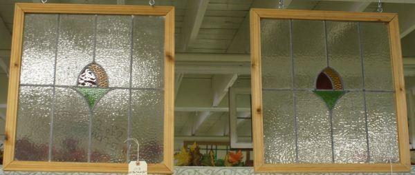 2 Stained Glass Windows: 2 Stained Glass Windows. Buyer's Responsibility: All items must be paid the day of purchase and removed from the premises no later than 5 p.m. Monday, June 27. Or items may be picked up Saturday, July