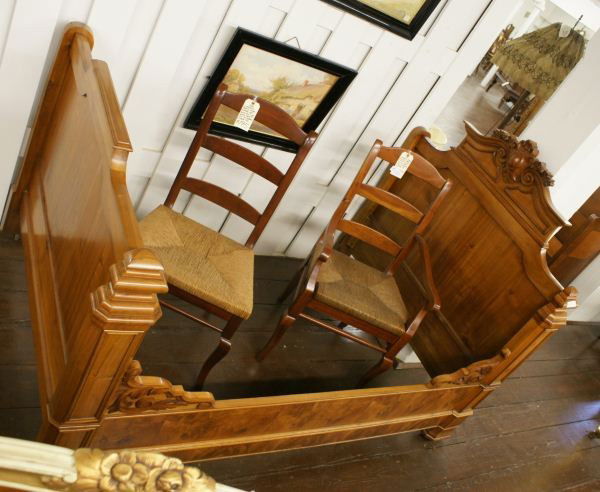 Anitque French Daybed: Anitque French Daybed. Buyer's Responsibility: All items must be paid the day of purchase and removed from the premises no later than 5 p.m. Monday, June 27.Or items may be picked up Saturday, July 2n