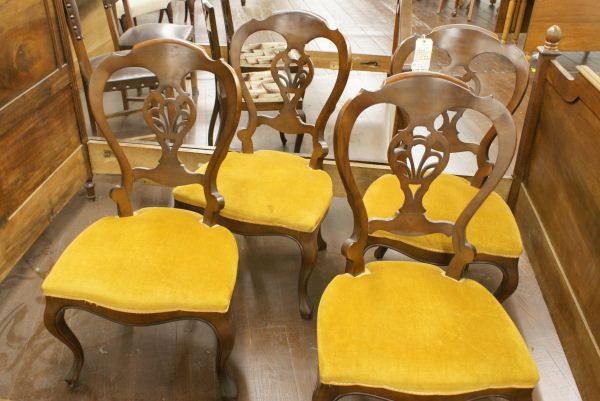 Set 4 French Style Chairs: Set 4 French Style Chairs. Buyer's Responsibility: All items must be paid the day of purchase and removed from the premises no later than 5 p.m. Monday, June 27.Or items may be picked up Saturday, Jul