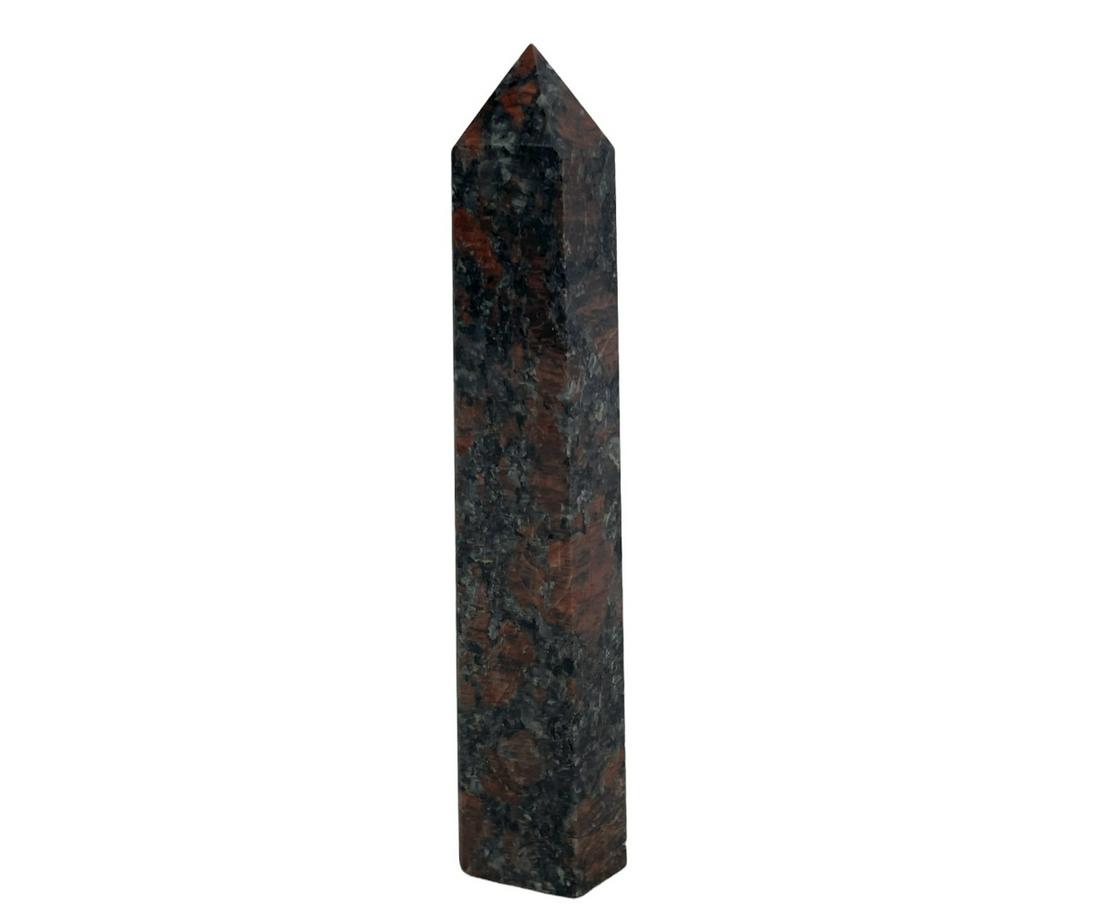 KATOPHORITE & FELDSPAR OBELISK: KATOPHORITE & FELDSPAR OBELISK - (P87) - 1 LB 13 OZ Height: 9 in. by Width: 2 in. by Depth: 2