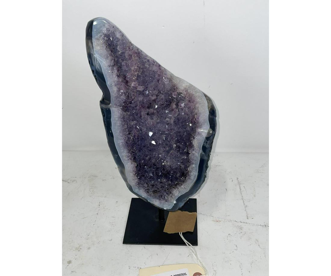 AGATE & AMETHYST GEODE ON STAND (1 of 2)