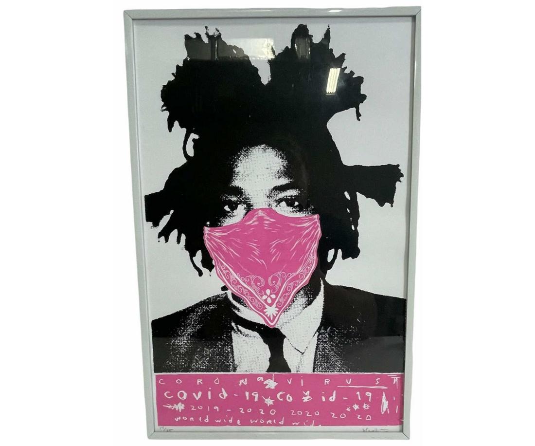 JEAN-MICHEL BASQUIAT COVID-19 PRINT EDITION #22/25: JEAN-MICHEL BASQUIAT COVID-19 PRINT, EDITION #22/25. Height: 17.5 in. by Width: 11.25 in.