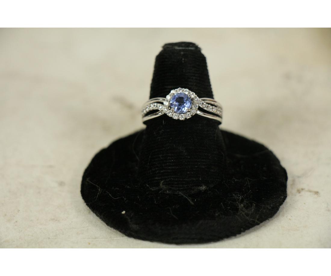 ROUND CUT TANZANITE EVENING RING: ROUND CUT TANZANITE EVENING RING - (L244