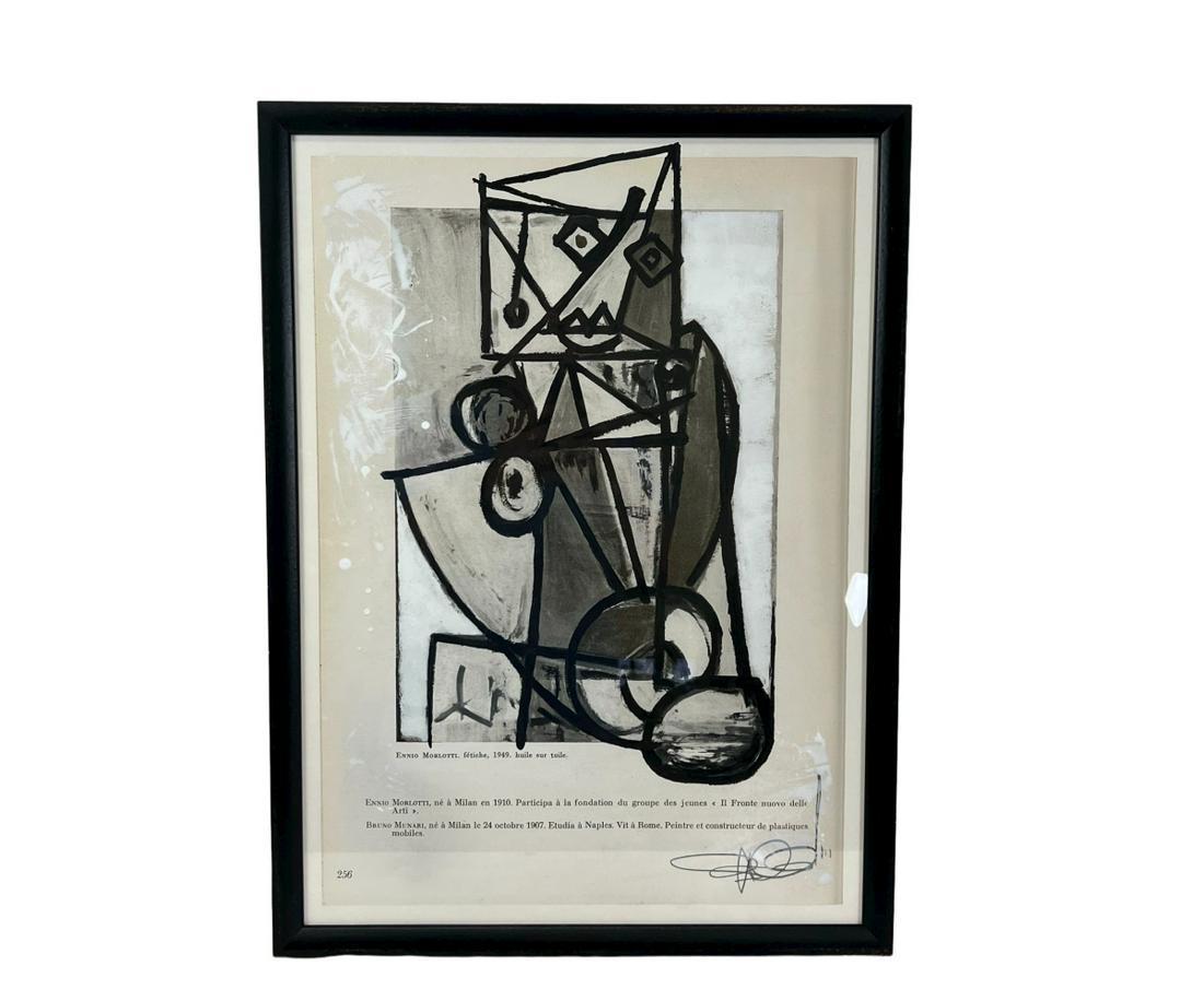 GAYLE HARISMOWICH "ENNIO MORLOTTI" MIXED MEDIA: GAYLE HARISMOWICH "ENNIO MORLOTTI" MIXED MEDIA. Height: 23 in. by Width: 17 in.