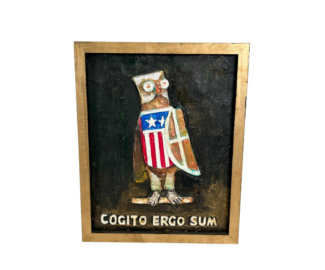 COGITO ERGO SUM BY DAVID ADICKES: COGITO ERGO SUM BY DAVID ADICKES Height: 15 in. by Width: 12