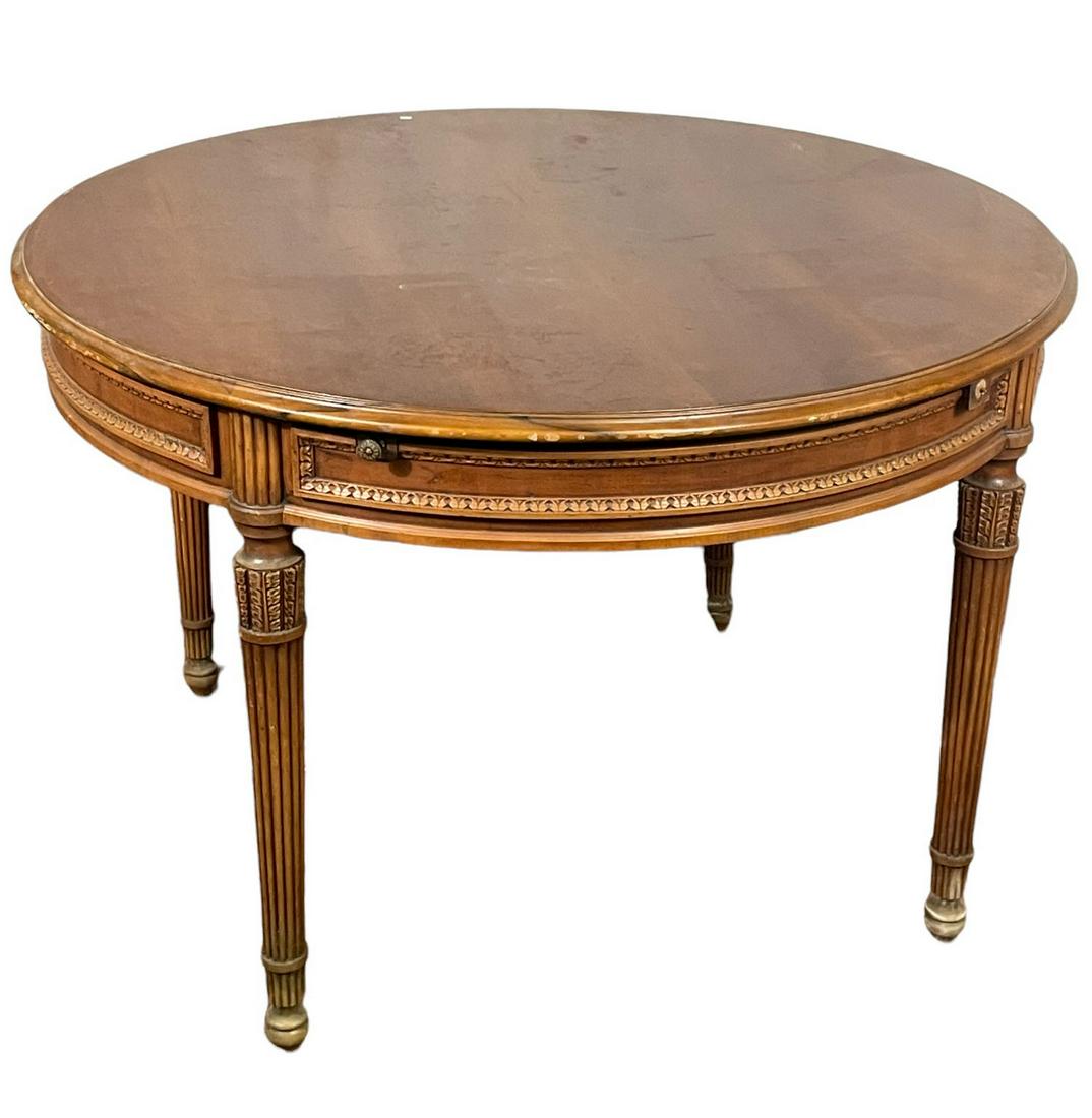 FRENCH 1900'S MAHOGANY DINING TABLE (1 of 2)