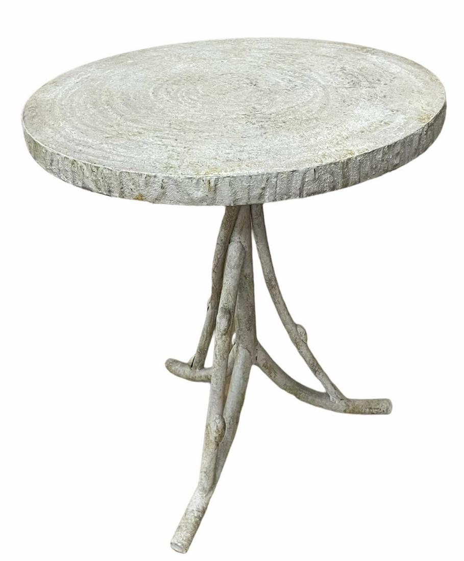 FAUX BOIS SIDE TABLE (1 of 2)