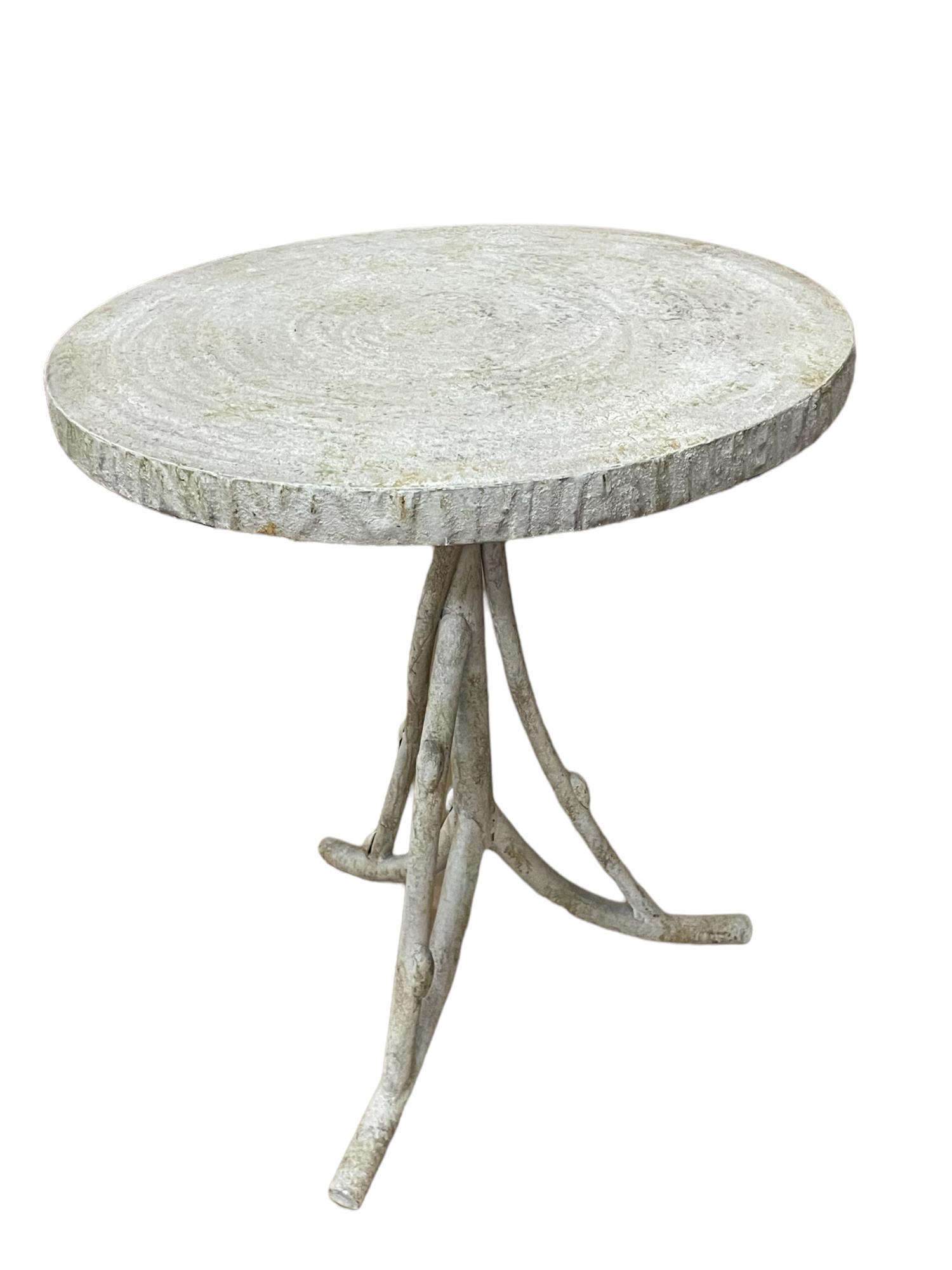 FAUX BOIS SIDE TABLE (1 of 2)