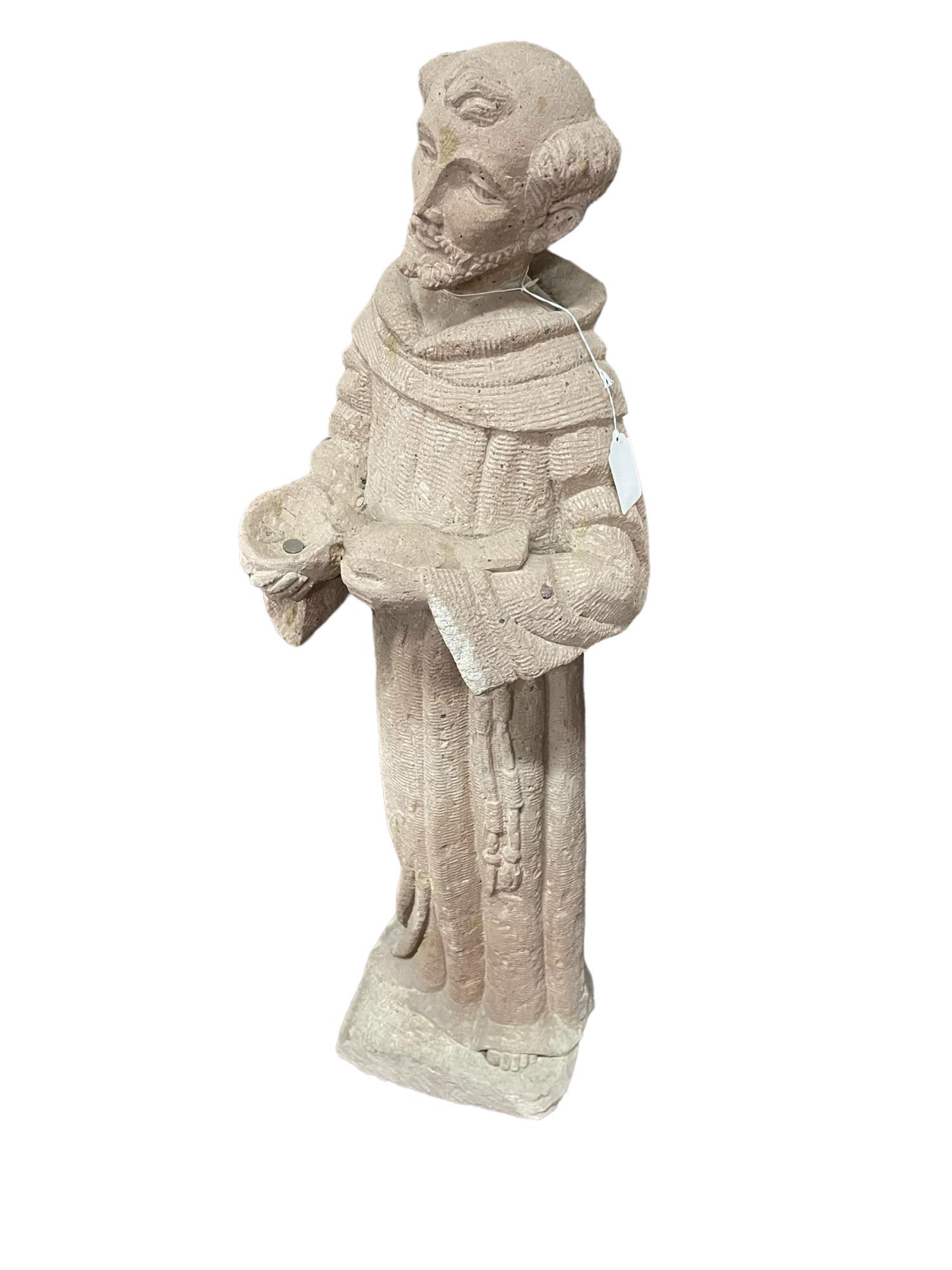 LAVA STONE CARVING OF ST. FRANCIS (1 of 3)