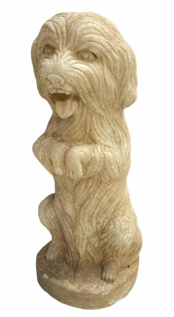 CARVED MARBLE DOG (1 of 3)