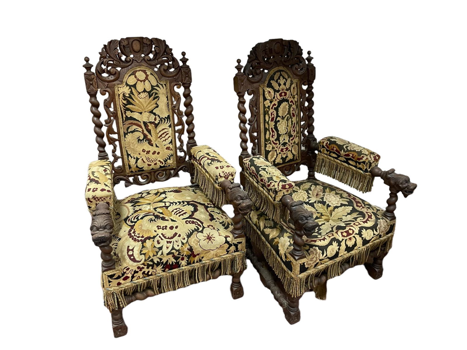 PAIR OF RENAISSANCE REVIVAL CHAIRS (1 of 4)