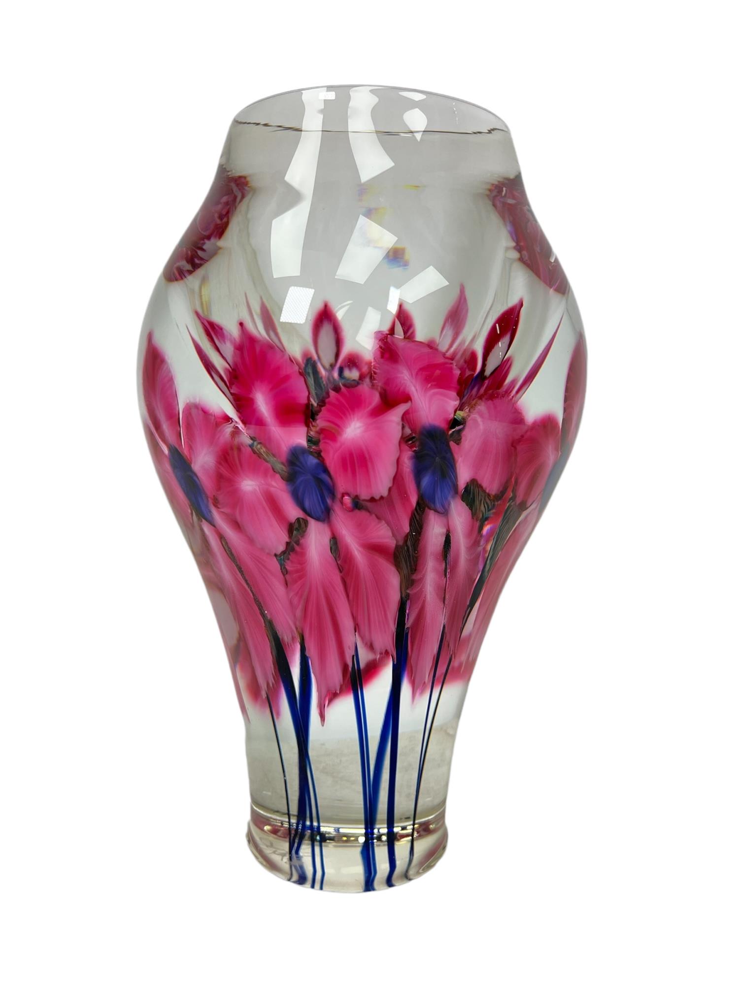 SIGNED BLOWN GLASS VASE (1 of 4)