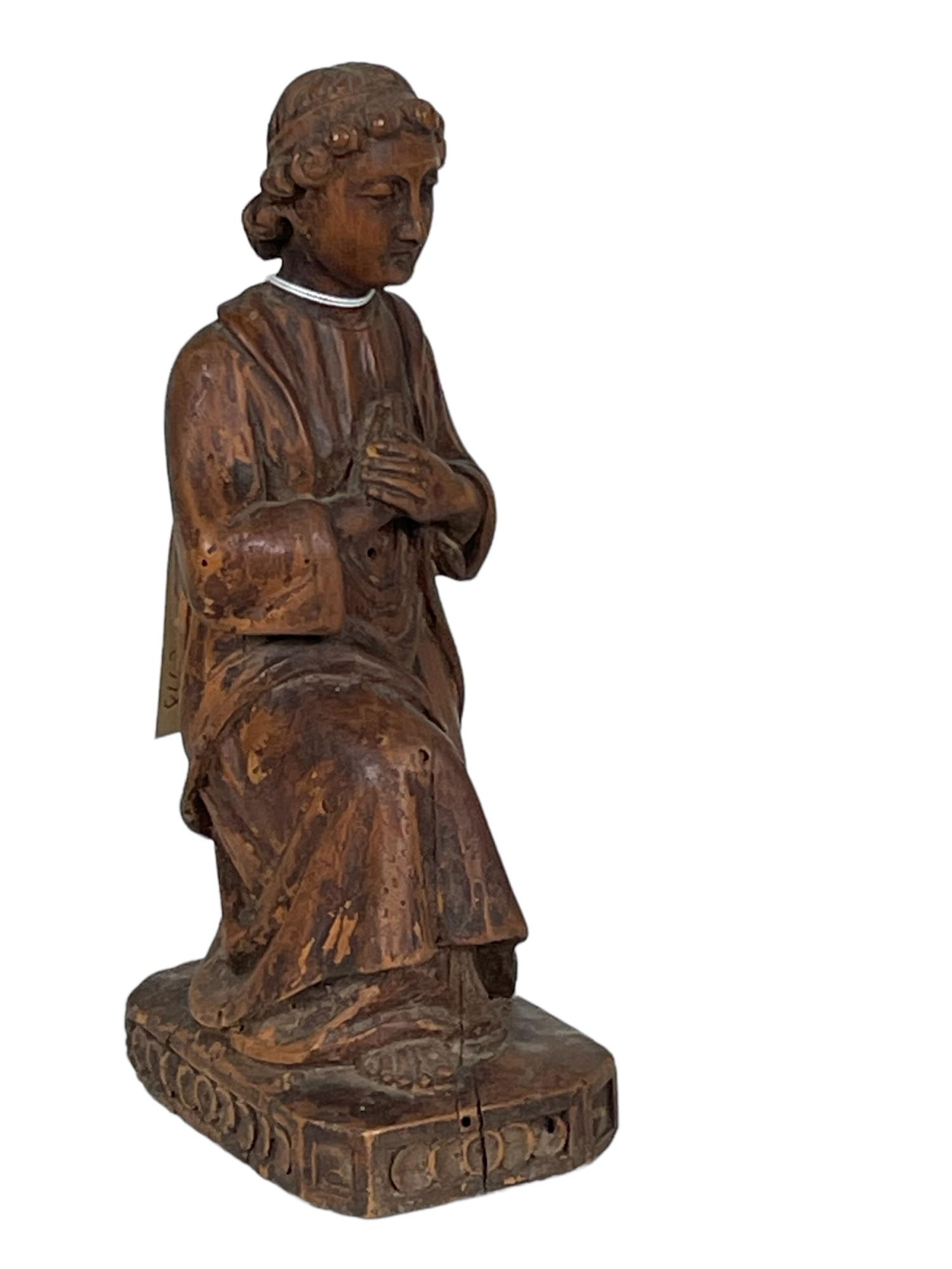 C.17TH KNEELING MAN: C.17TH KNEELING MAN Height: 11 in. by Width: 4 in. by Depth: 5.5
