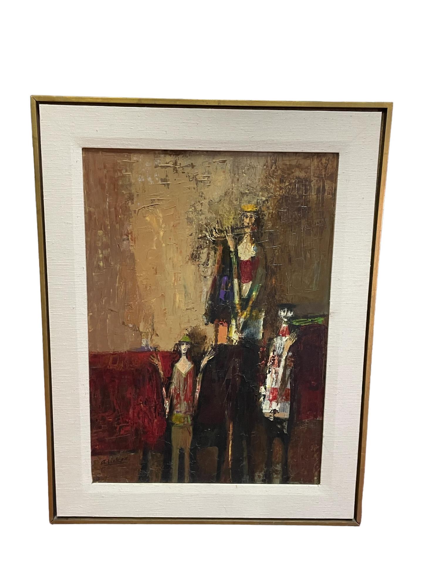 DAVID ADICKES PAINTING: DAVID ADICKES PAINTING Height: 35.5 in. by Width: 27.25