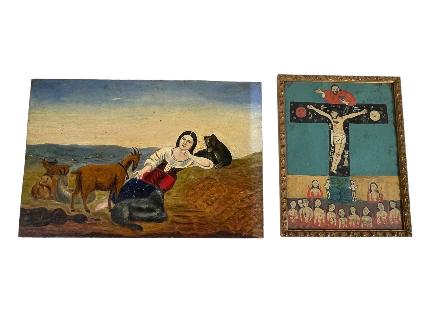 2 PAINTING LADY IN FILD AND RETABLO (1 of 5)