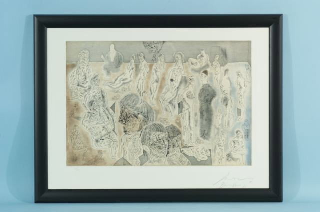 JOSE LUIS CUEVAS "1981 SUITE-POLIGRAGA" #58/100: JOSE LUIS CUEVAS "1981 SUITE-POLIGRAGA" COLOR ETCHING, EDITION NUMBER 58/100. Height: 25 1/2 and 17 1/2 in. by Width: 33 1/4 and 24 1/2 in.