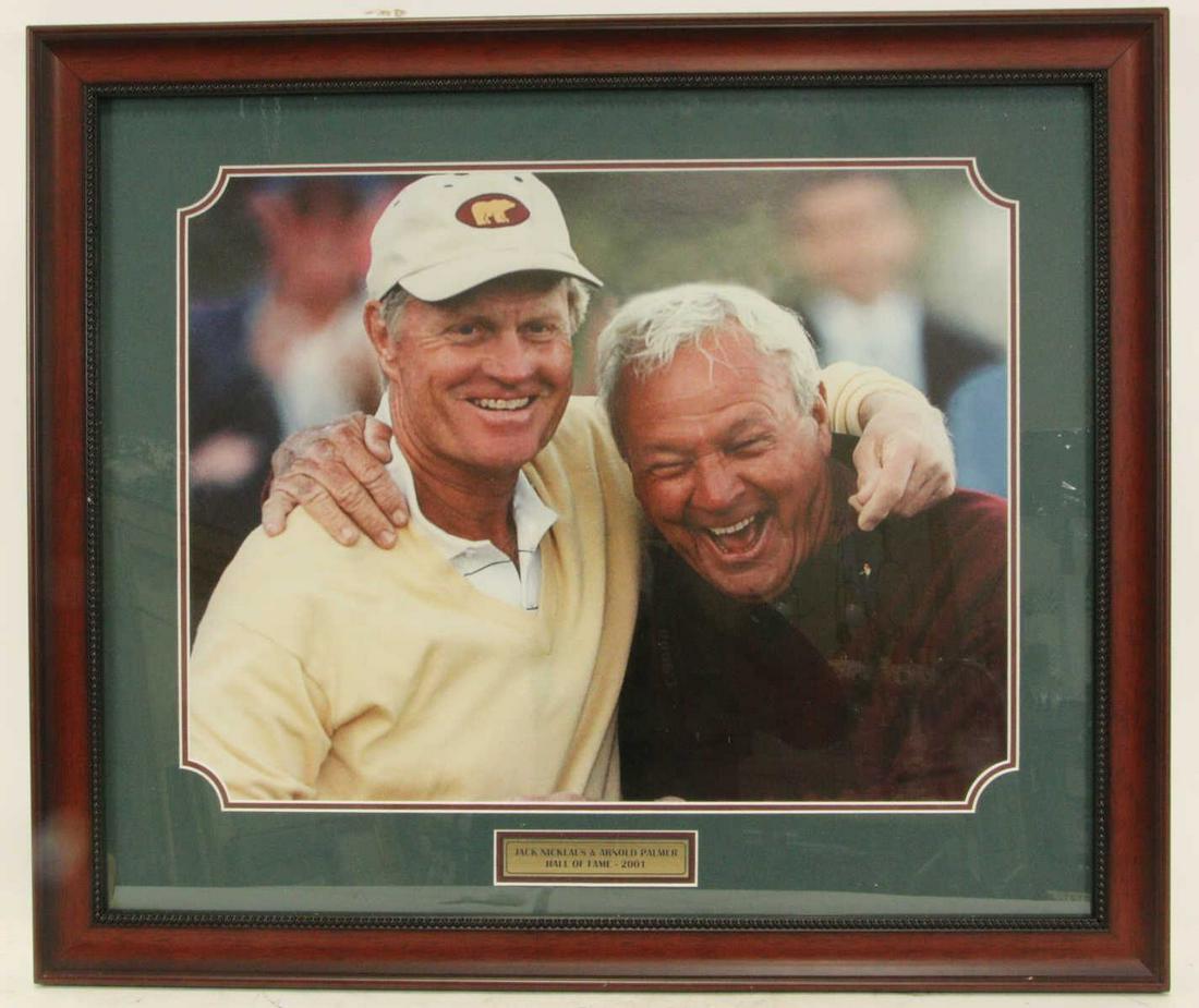 FRAMED JACK NICKLAUS & ARNOLD PALMER PHOTOGRAPH (1 of 3)