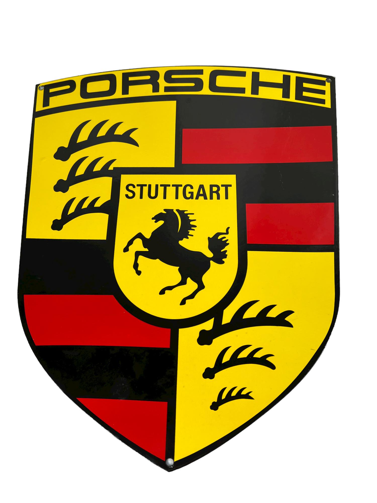 PORSCHE ENAMELED SIGN (1 of 1)