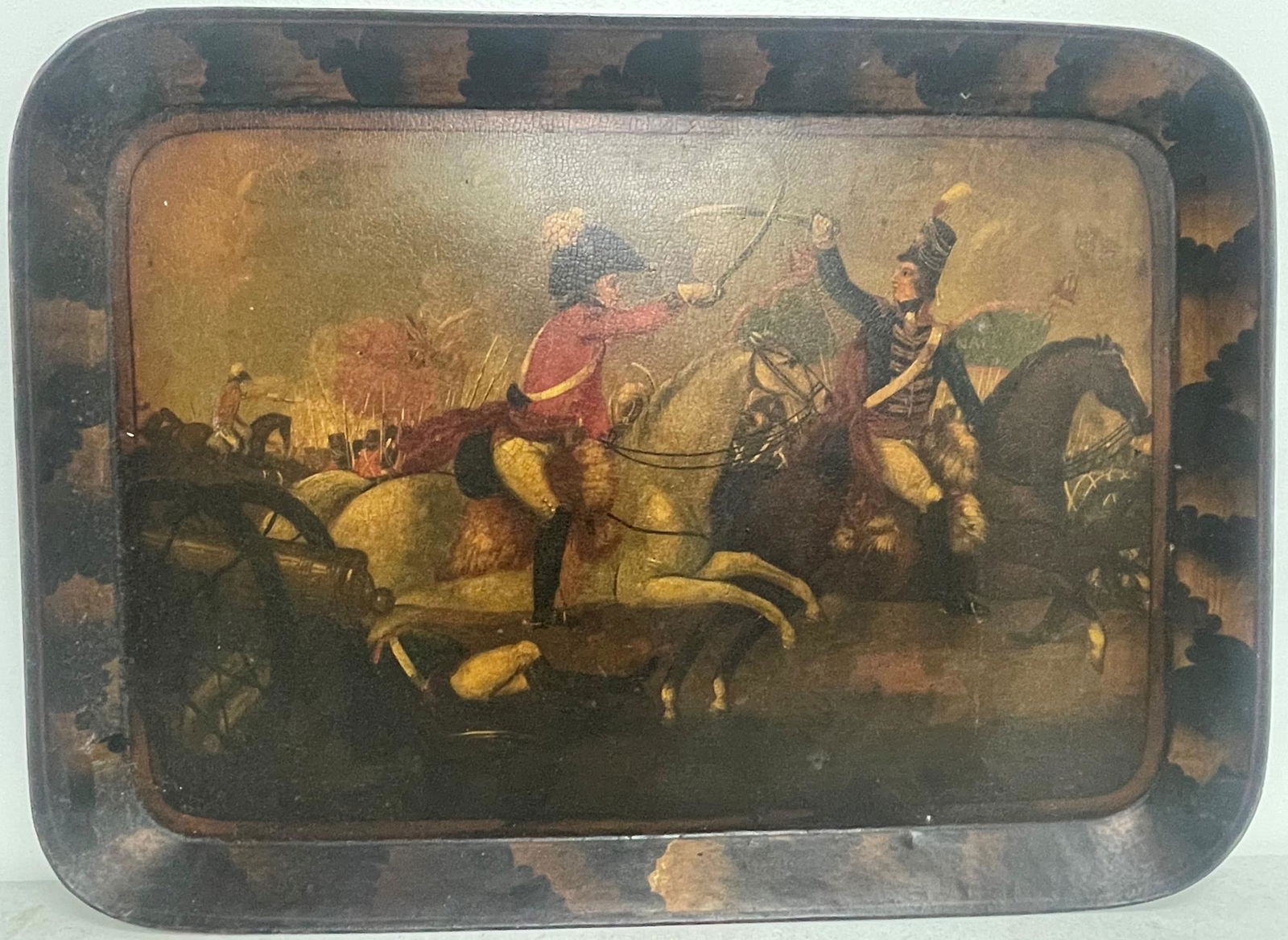 CIRCA 1830's NAPOLEON TOLE TRAY (1 of 3)