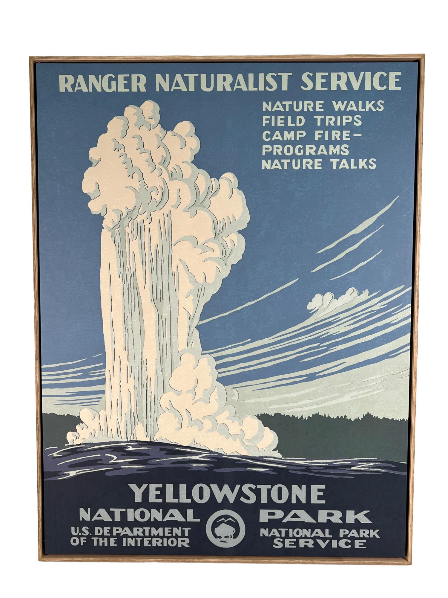 YELLOWSTONE NATIONAL PARK SILKSCREEN ON CANVAS (1 of 2)