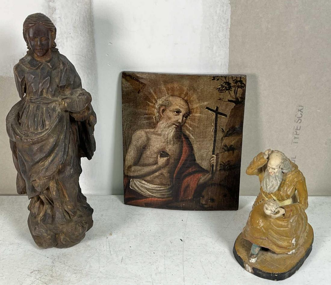 LOT OF THREE 19th CENTURY RELIGIOUS OBJECTS (1 of 7)
