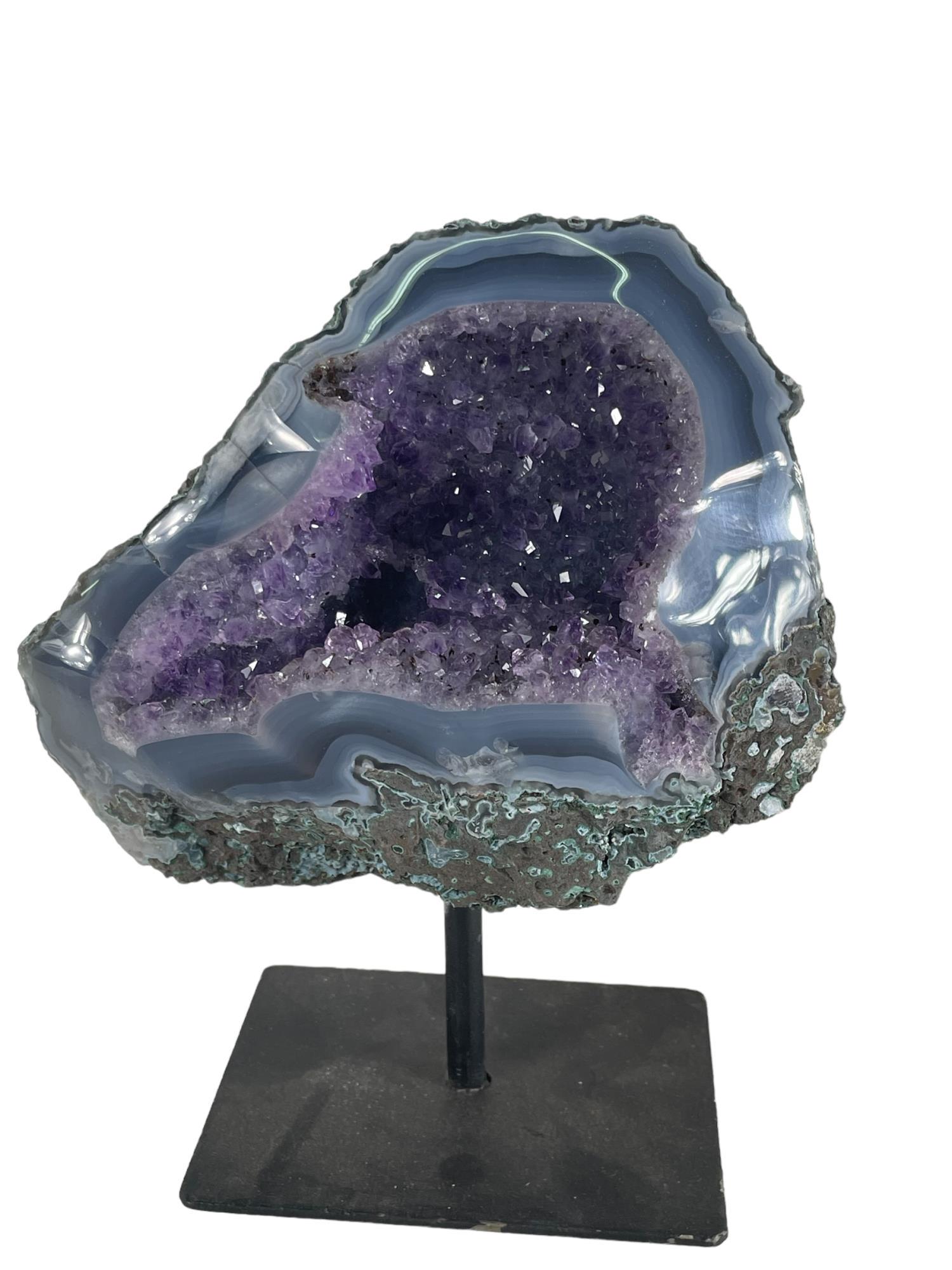 AMETHYST & AGATE GEODE ON STAND (1 of 4)