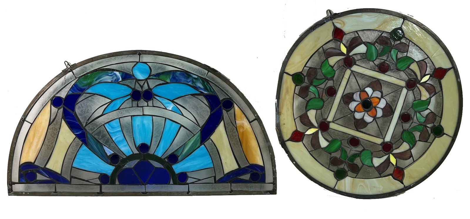 TWO STAINED GLASS PANELS (1 of 5)
