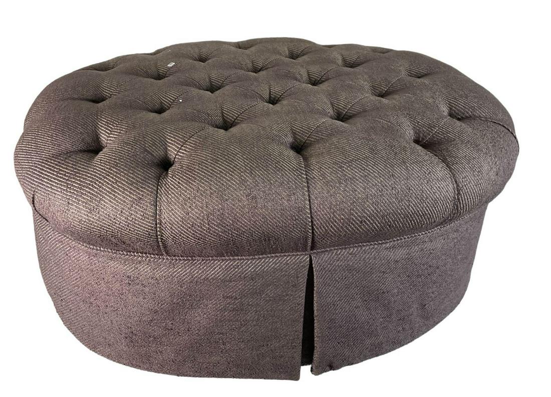 OTTOMAN ON CASTERS: OTTOMAN ON CASTERS. Height: 15 in. by Width: 37 in. by Depth: 28 in.